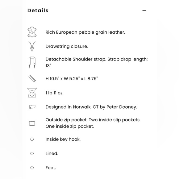 Black Dooney & Bourke Pebble Grain Drawstring EUC $79 - Picture 9 of 11